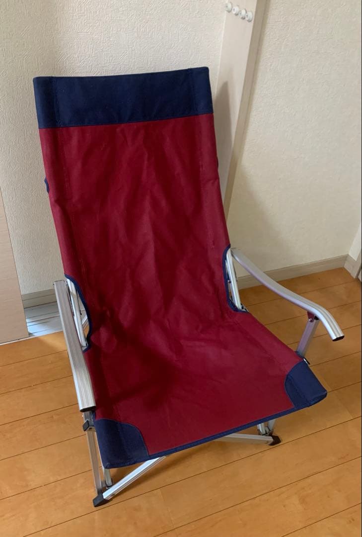 アウトドアチェア 赤と紺