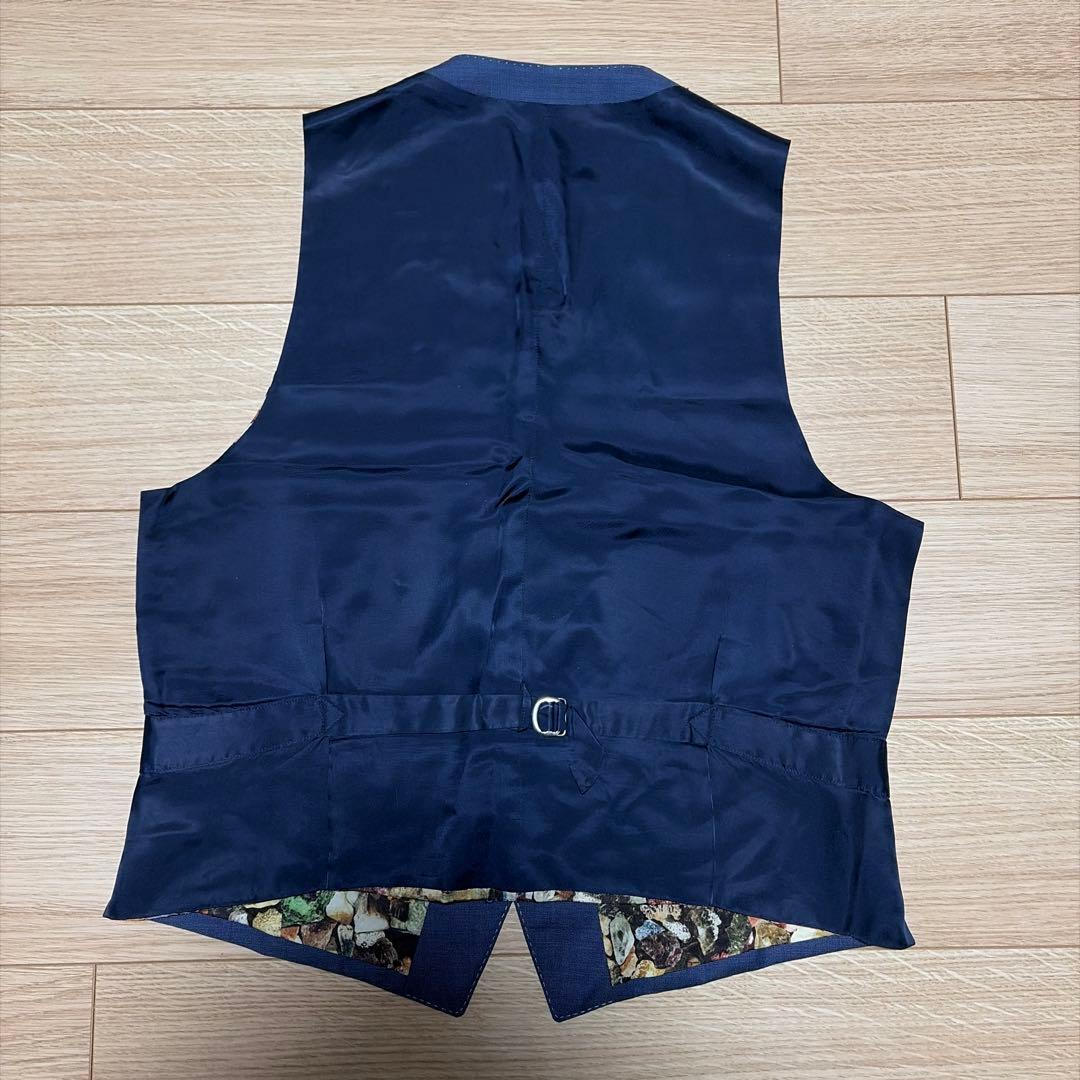 【Paul Smith】ポールスミス ジレ スーツ ベスト 裏地 総柄 XL