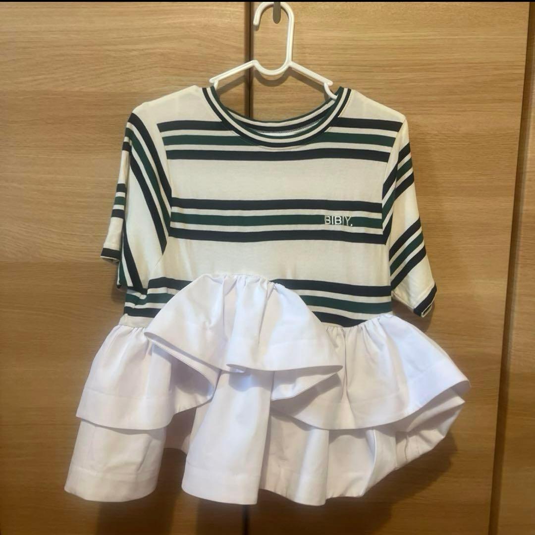 トップス Bibiy LOLA PEPURUM BORDER tops