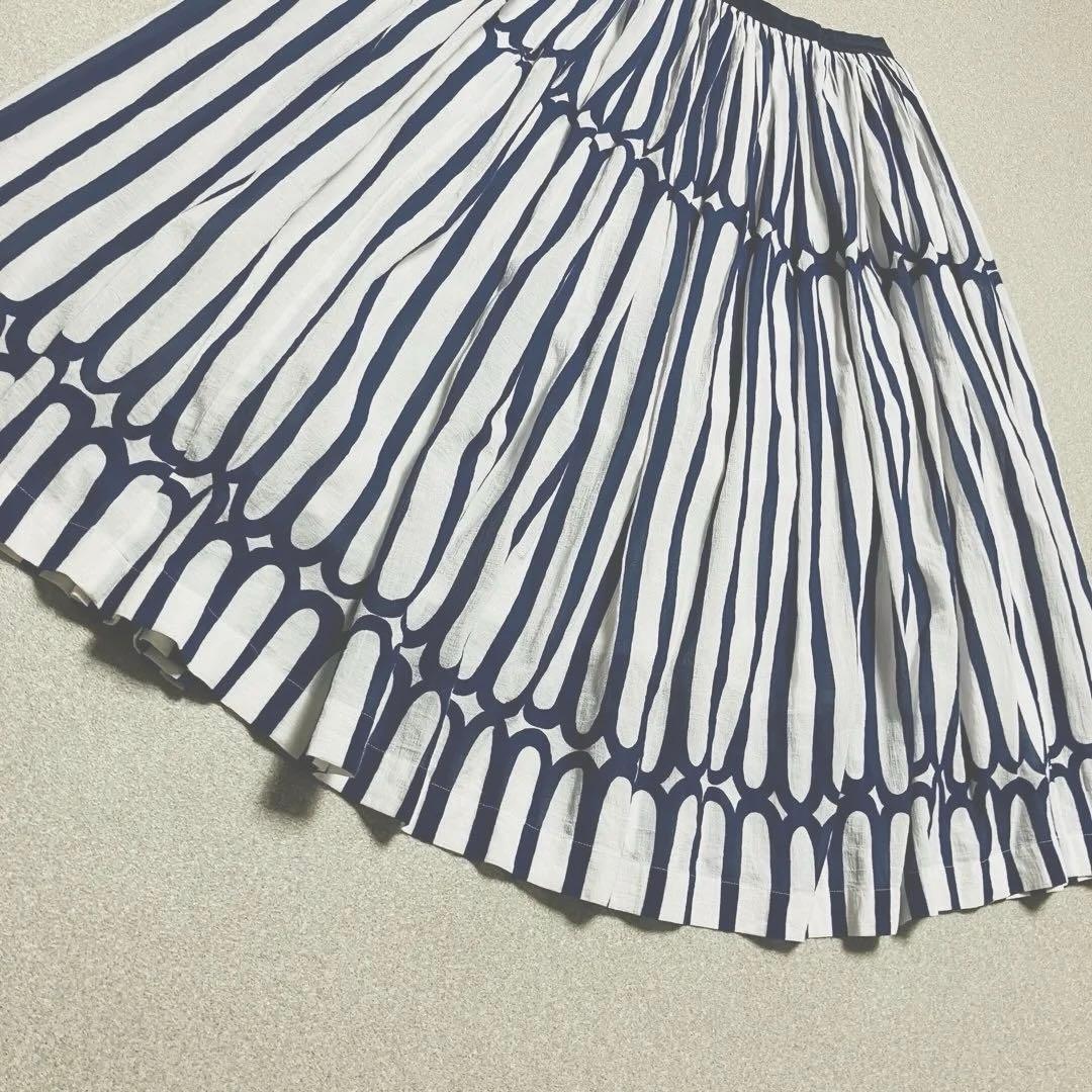 mina perhonen finger stripe スカート ミナペルホネン
