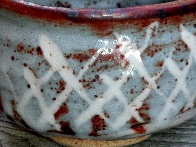 ♥鼠志野　茶碗　在銘　志野　骨董品