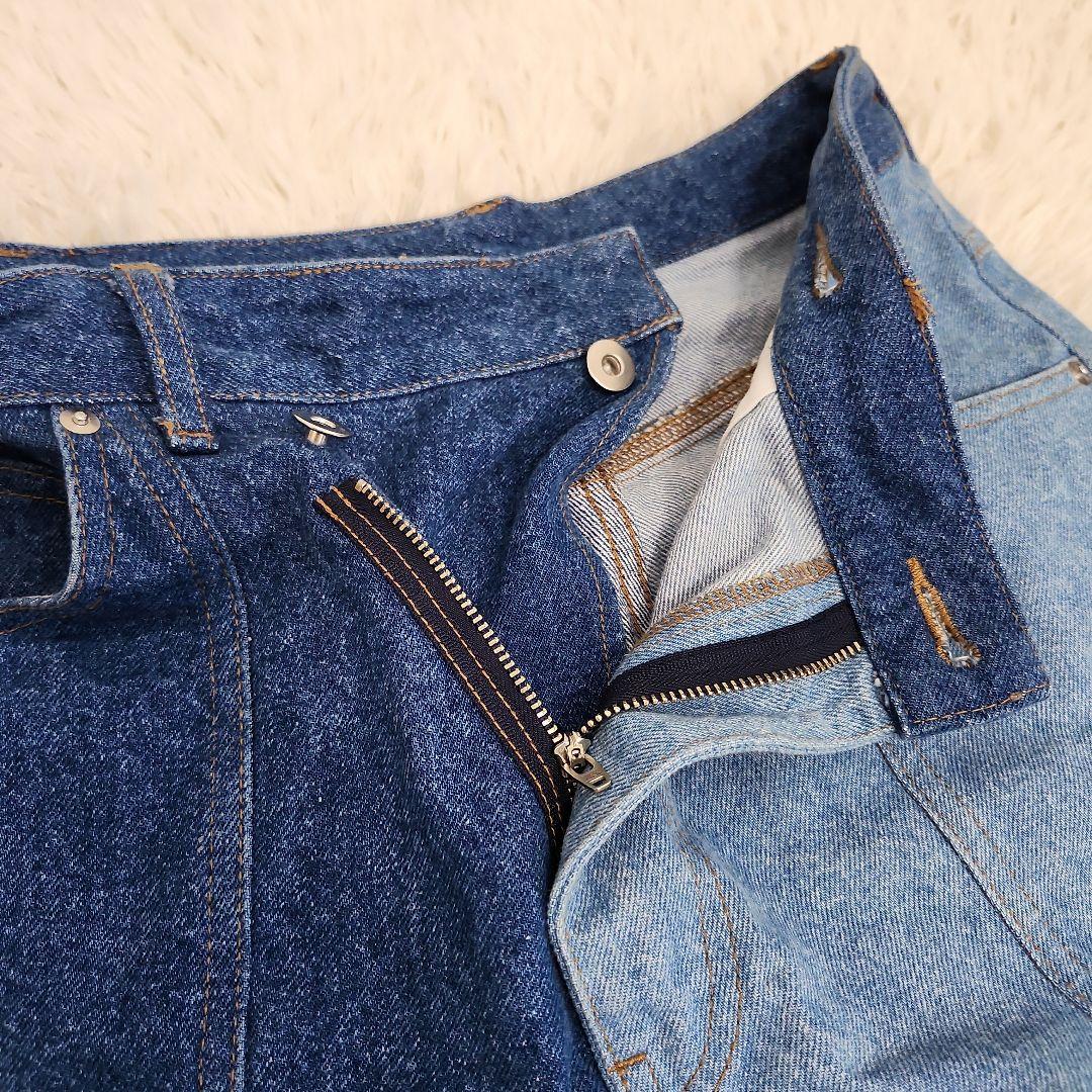 【美品】定価2.4万　メゾンスペシャル　バイカラー デニムパンツ　38