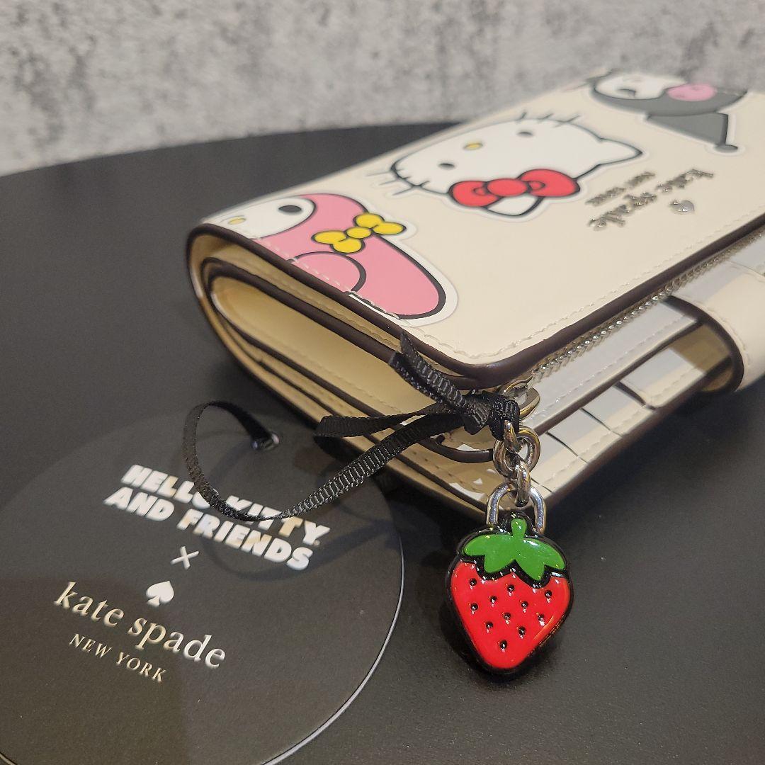 【新品】kate spade Hello Kitty 二つ折り財布