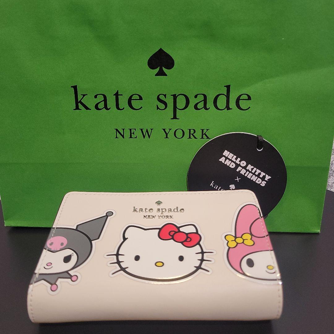 【新品】kate spade Hello Kitty 二つ折り財布