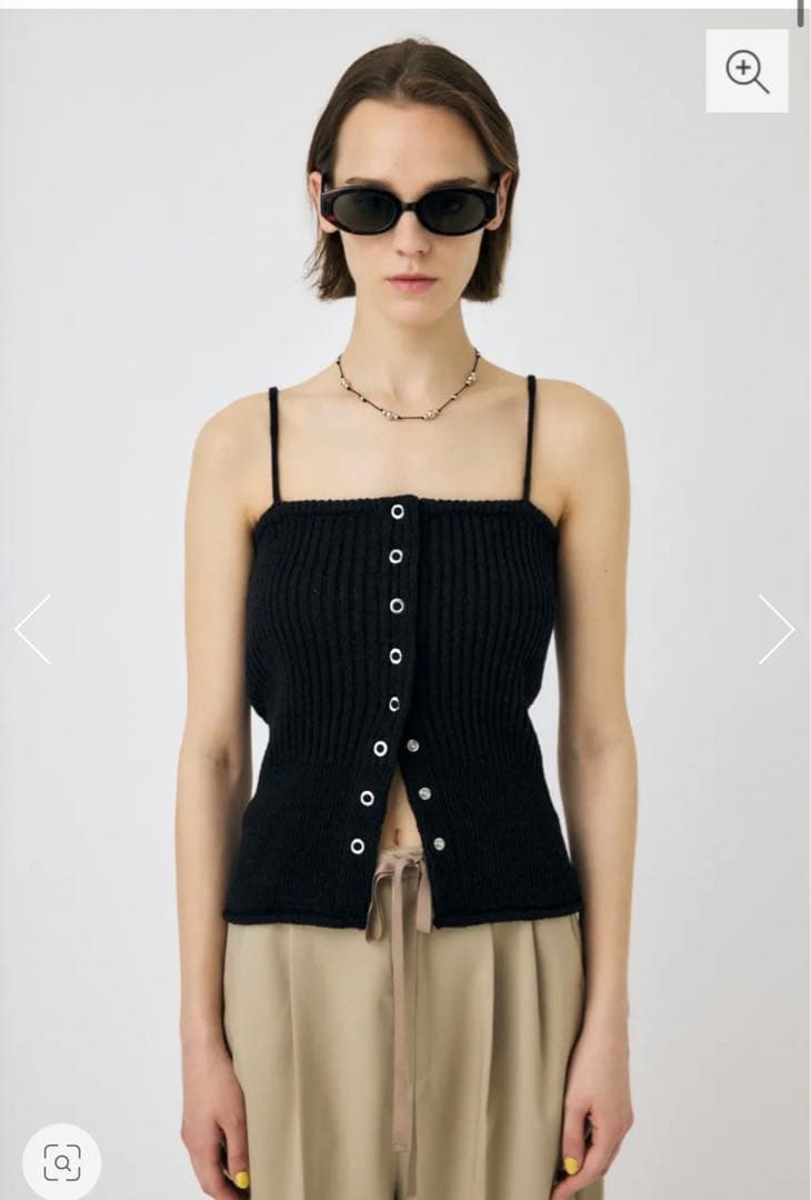 moussy Front button ニットキャミ