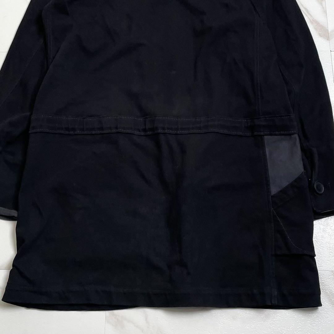 美品 18SS◎ワイスリー スウェットロングコート ブラック Mサイズ相当