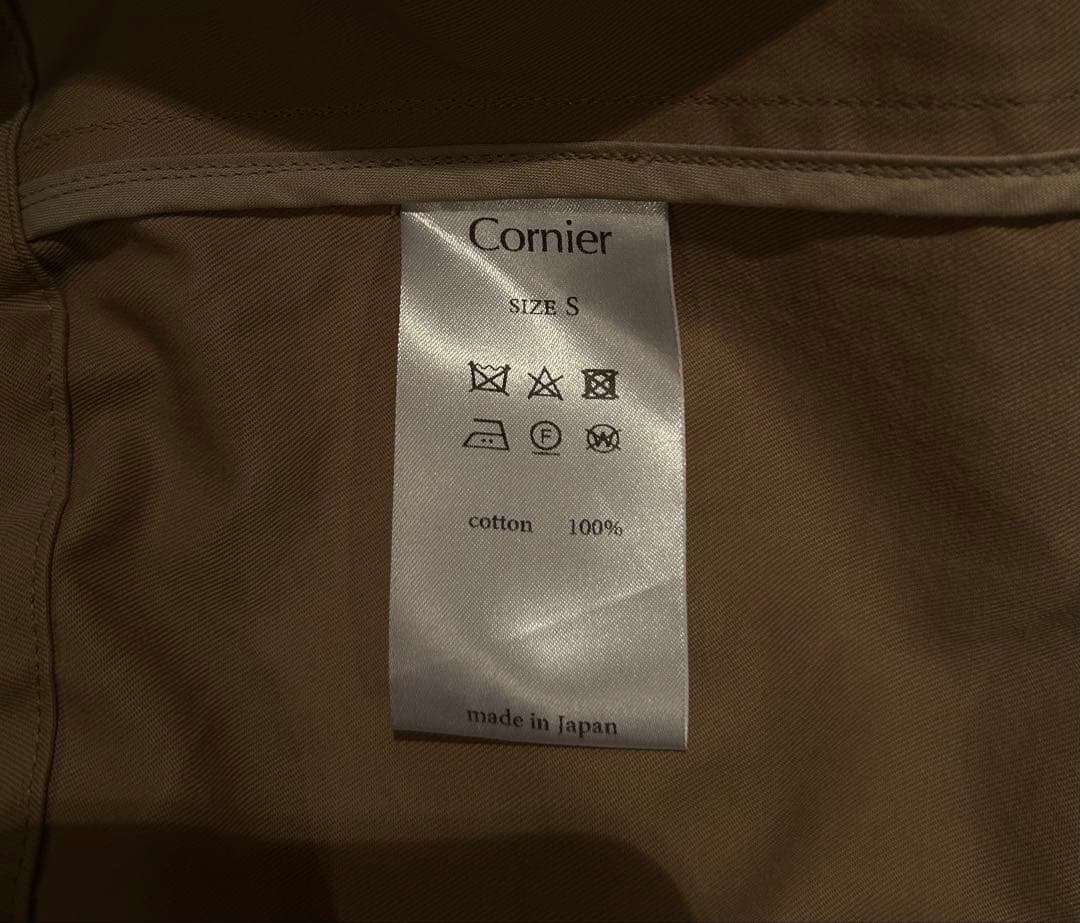 コルニエ cornier フィンクスコットン ギャバジンユーティリティブルゾン
