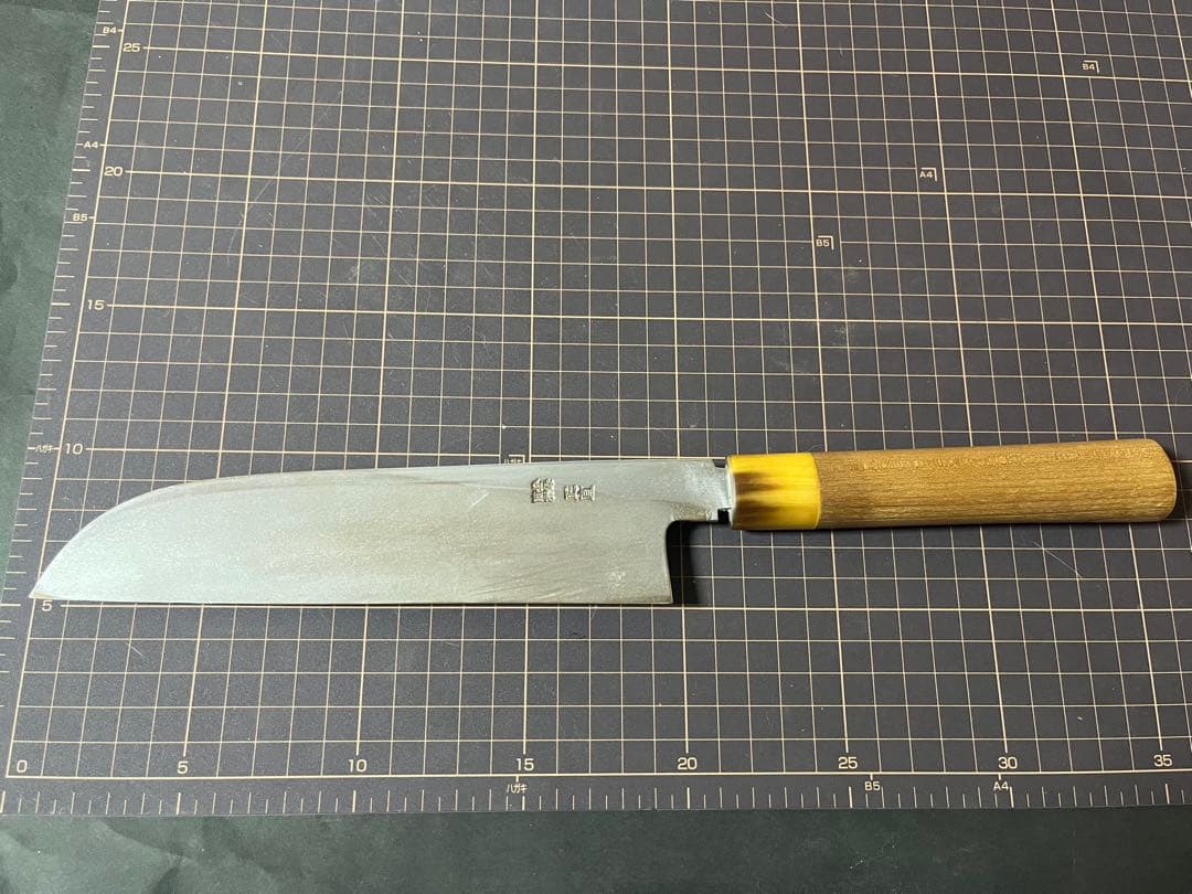 正直 鎌形 むきもの 薄刃包丁 白水牛 白鋼 刃渡り21cm 研ぎ済み 包丁