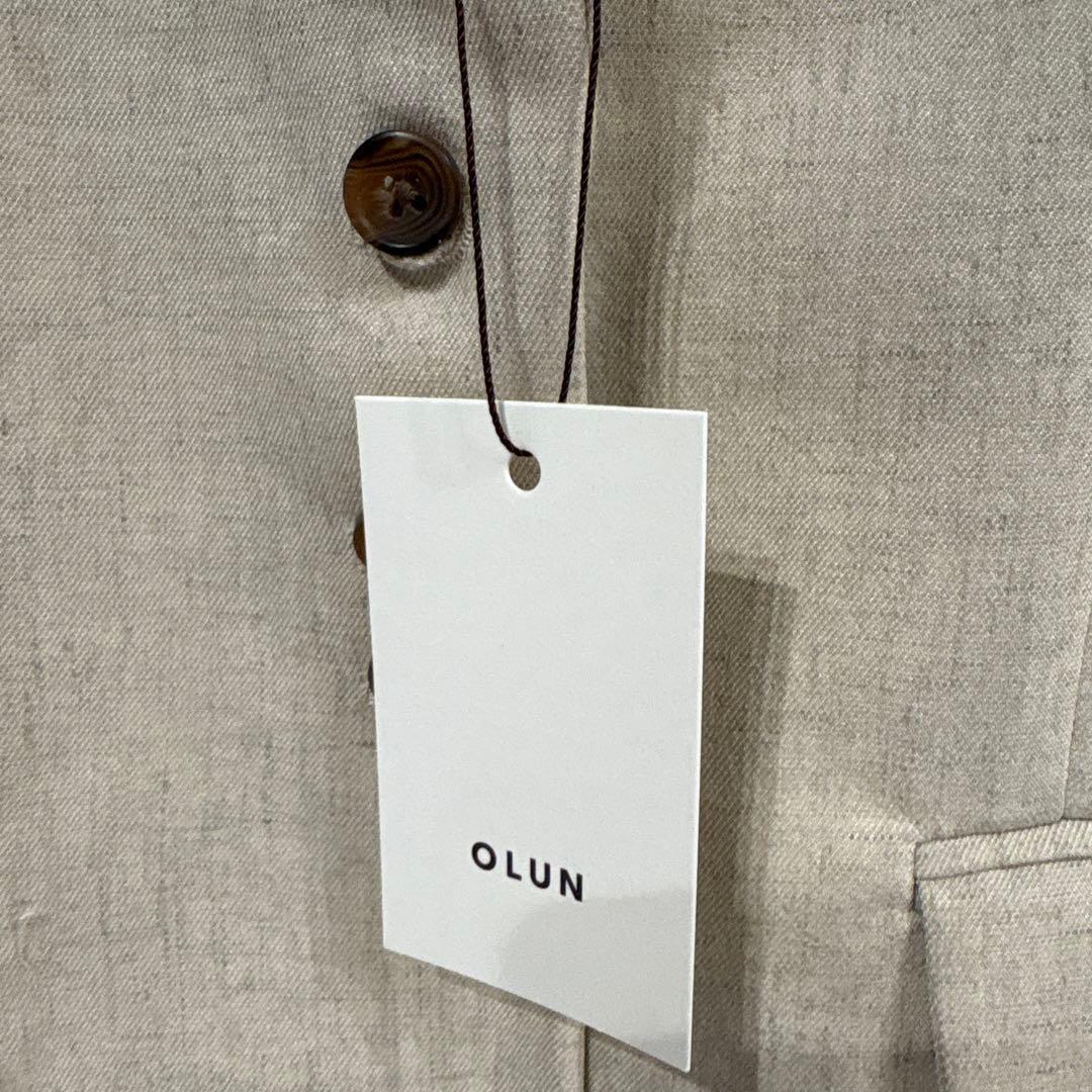 新品タグ付き　OLUN リネンブレンドジャケット　アイボリー　Sサイズ
