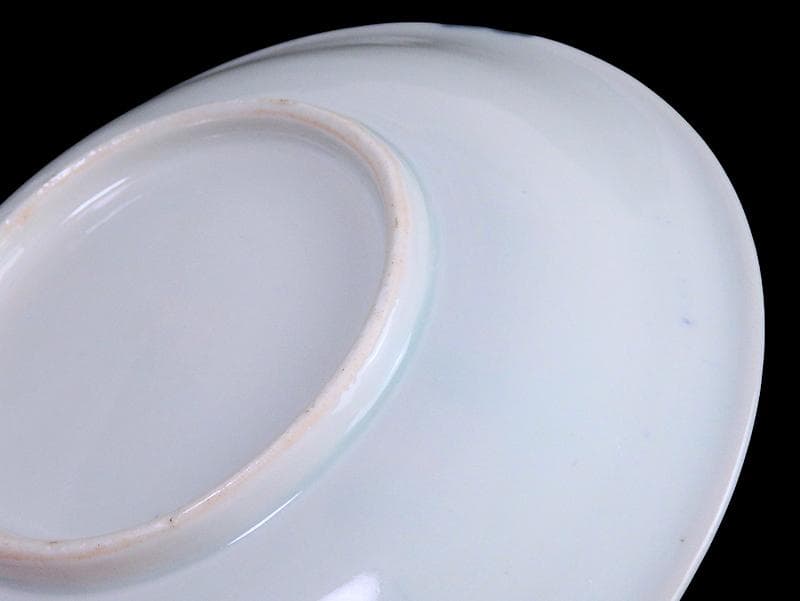 古伊万里　染付　山水楼閣の図　６寸皿　C163 AS-CZg