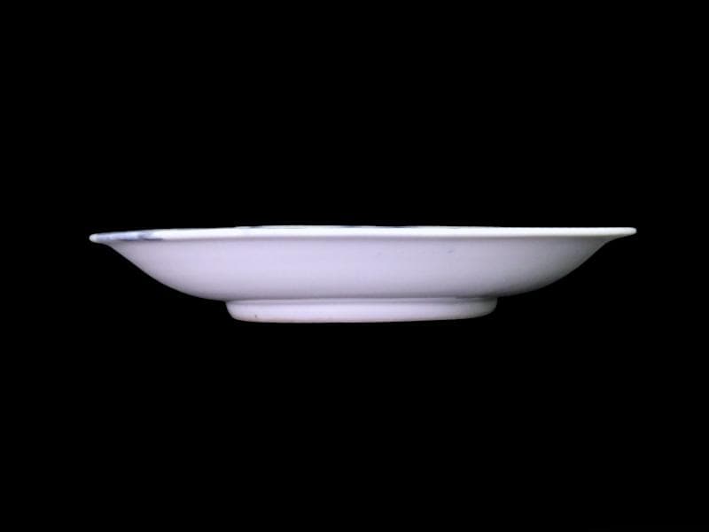 古伊万里　染付　山水楼閣の図　６寸皿　C163 AS-CZg