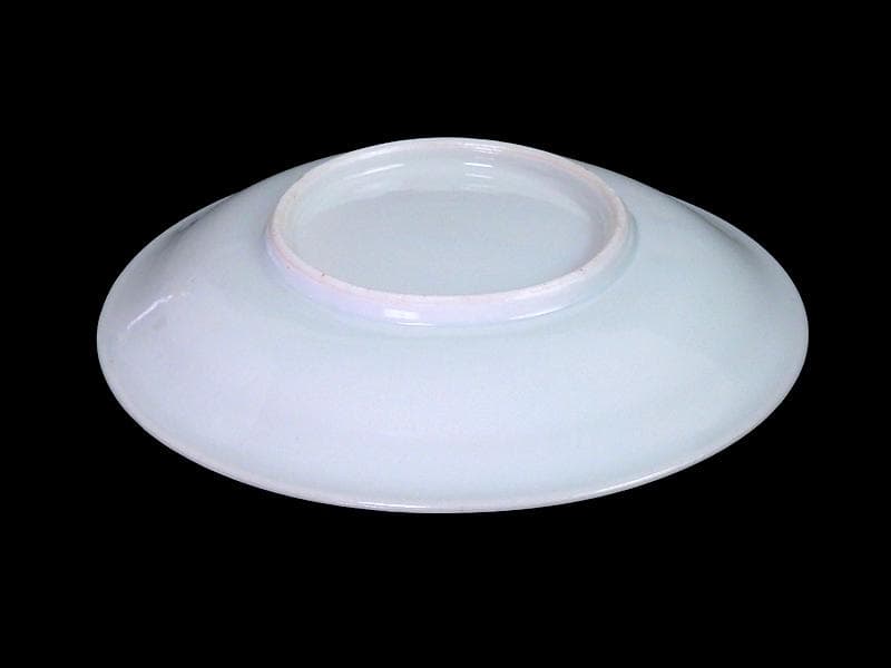 古伊万里　染付　山水楼閣の図　６寸皿　C163 AS-CZg