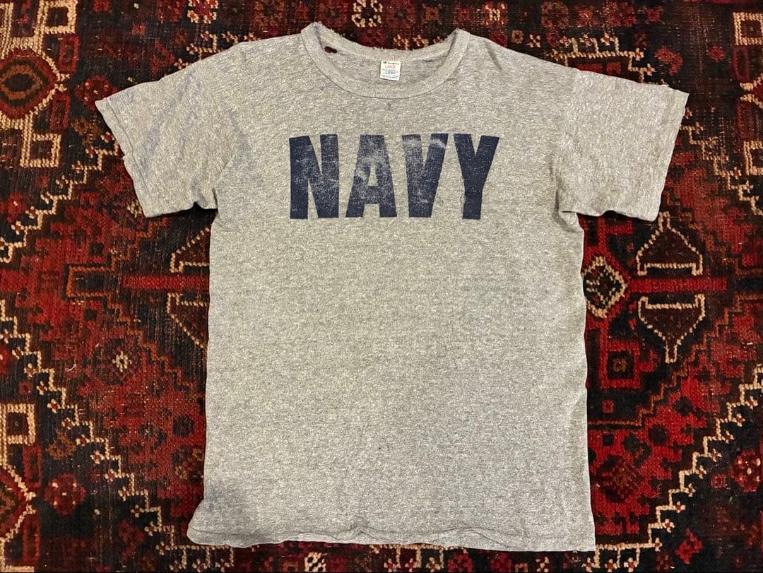 80s champion チャンピオン Tシャツ NAVY トリコ L