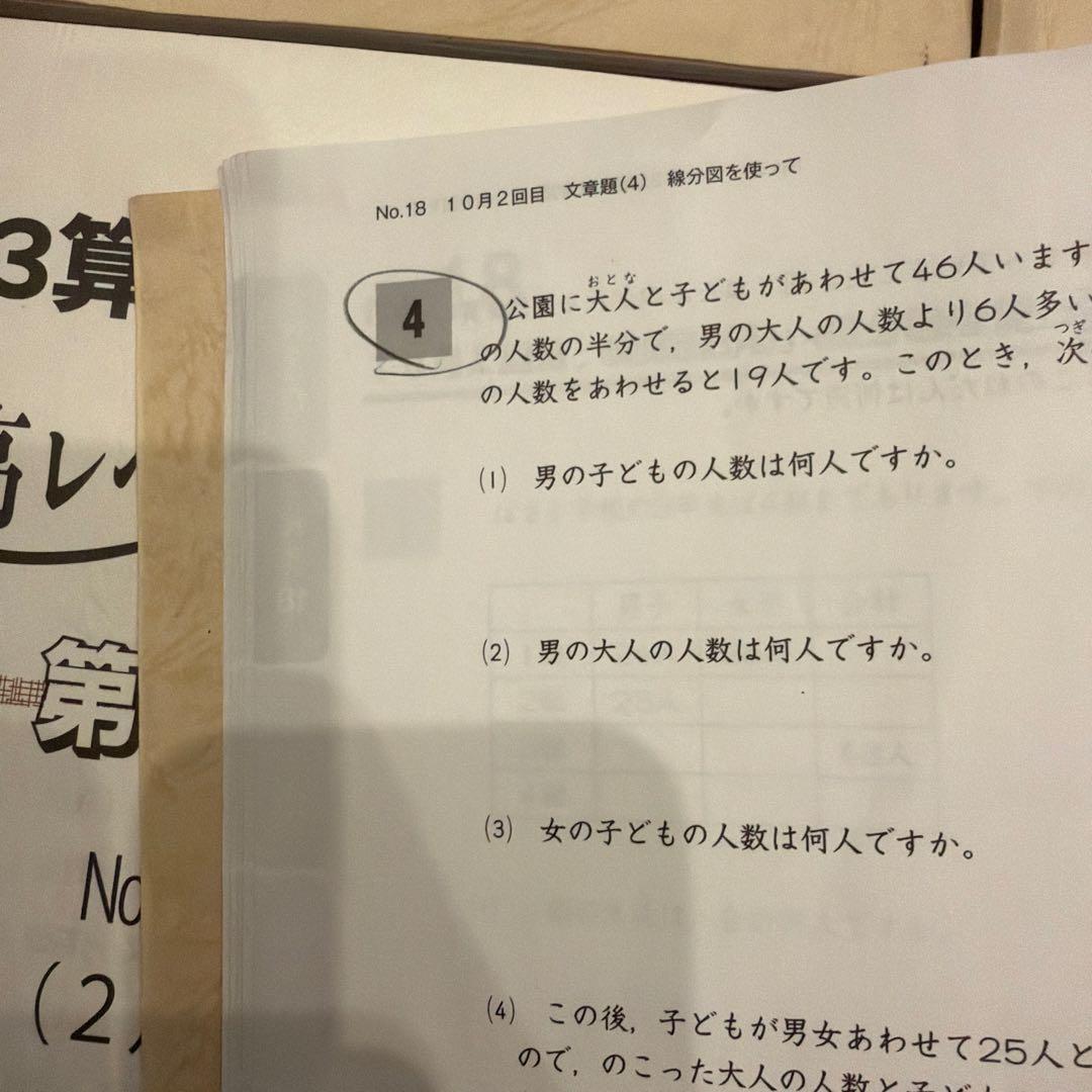 小3 浜学園　最高レベル特訓問題、解答・解説つき　2025年版