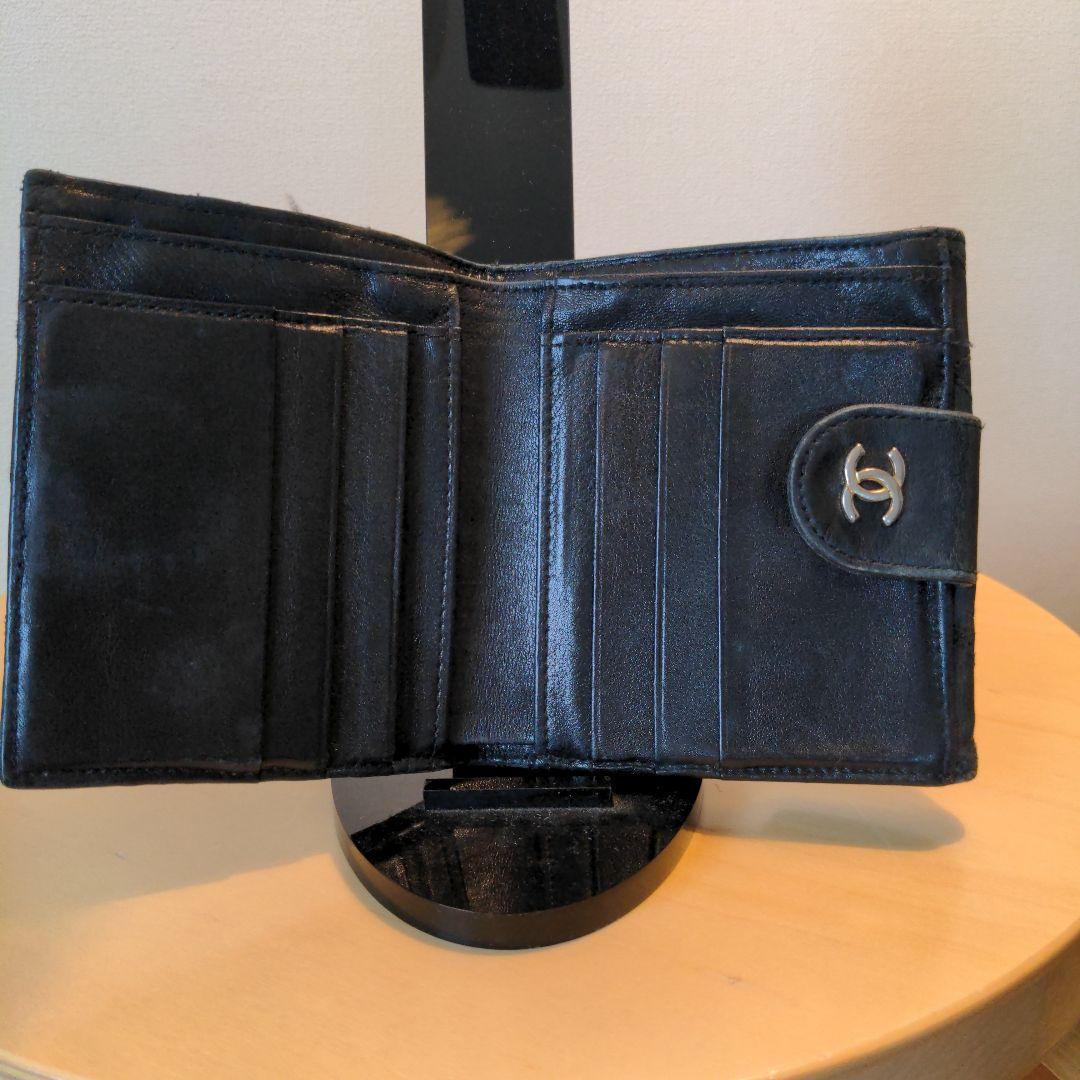 CHANEL ビコローレ ラムスキン 二つ折り財布 Wホック