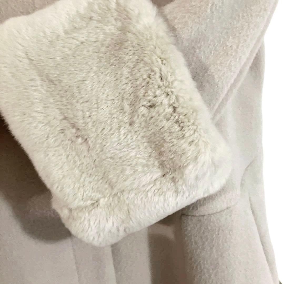 SNIDEL snidel ラビットファー　Ａラインコート ベージュ　即日発送○