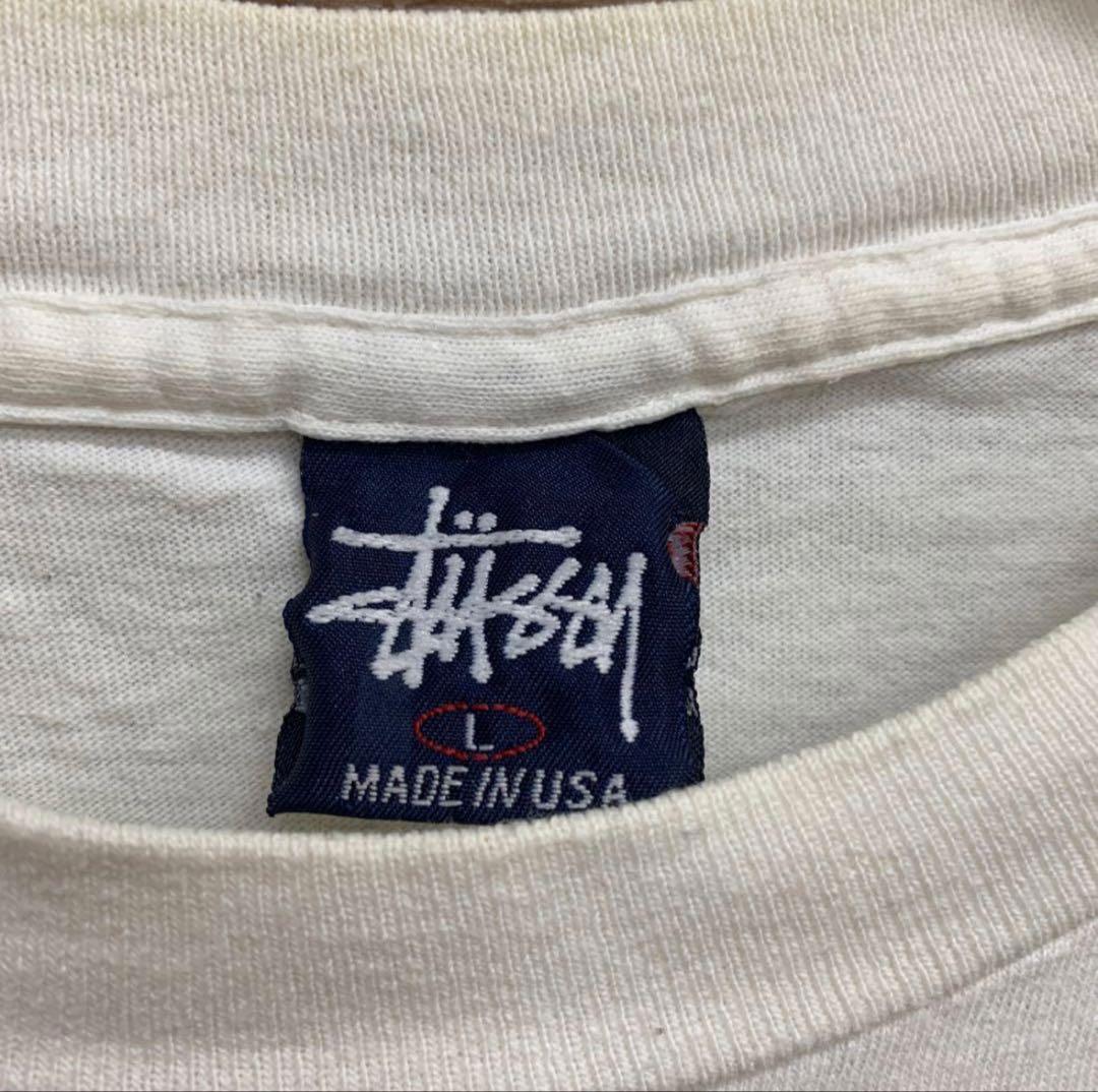 中古 90s OLD STUSSY 石膏像 プリントTシャツ 紺タグ USA製