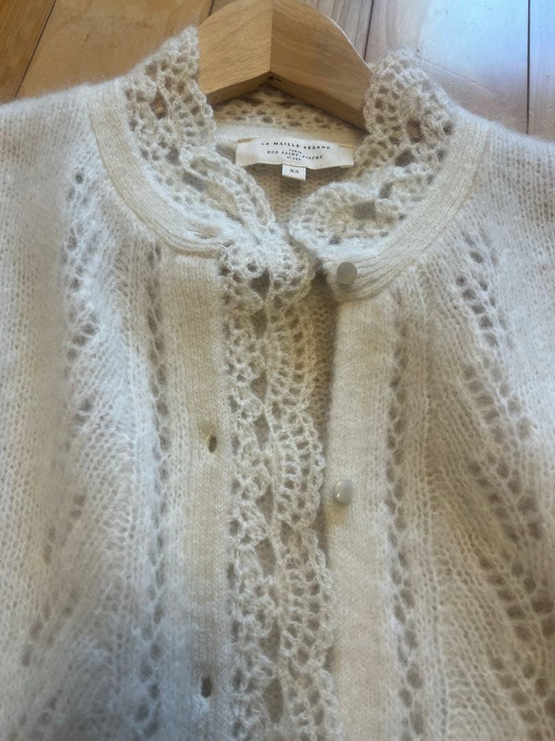 セザンヌ sezane ANGIE カーディガン エクリュ　xs