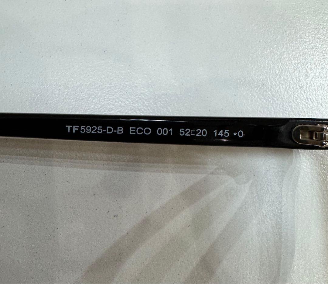 極美品 TOM FORDトムフォード メガネTF5925-D-B ECO 001