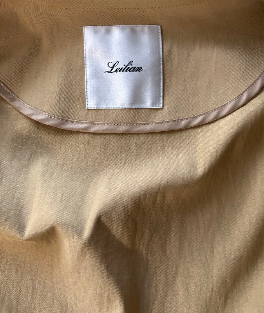 Leilian ベージュ トレンチ風コート