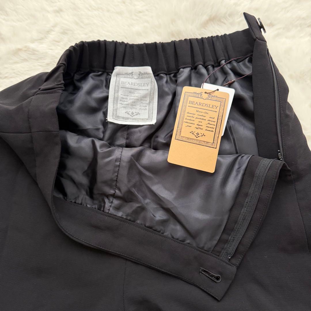 新品✨ビアズリー　ドレープダブルクロスキュロット　Fサイズ　ブラック　25年製