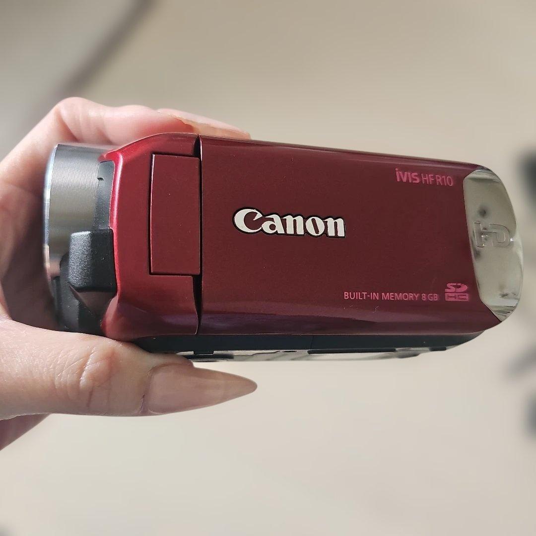 ▽CANON　ビデオカメラ　iVIS HFR10　ボルドー　大幅値下げしました。