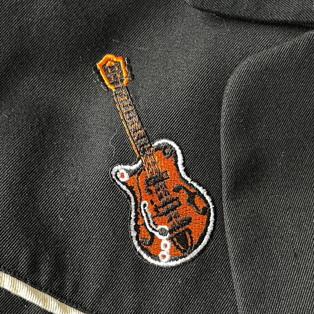 SLAPPIN ジャケット　ギター刺繍　ロカビリー　ロックンロール　ブラック