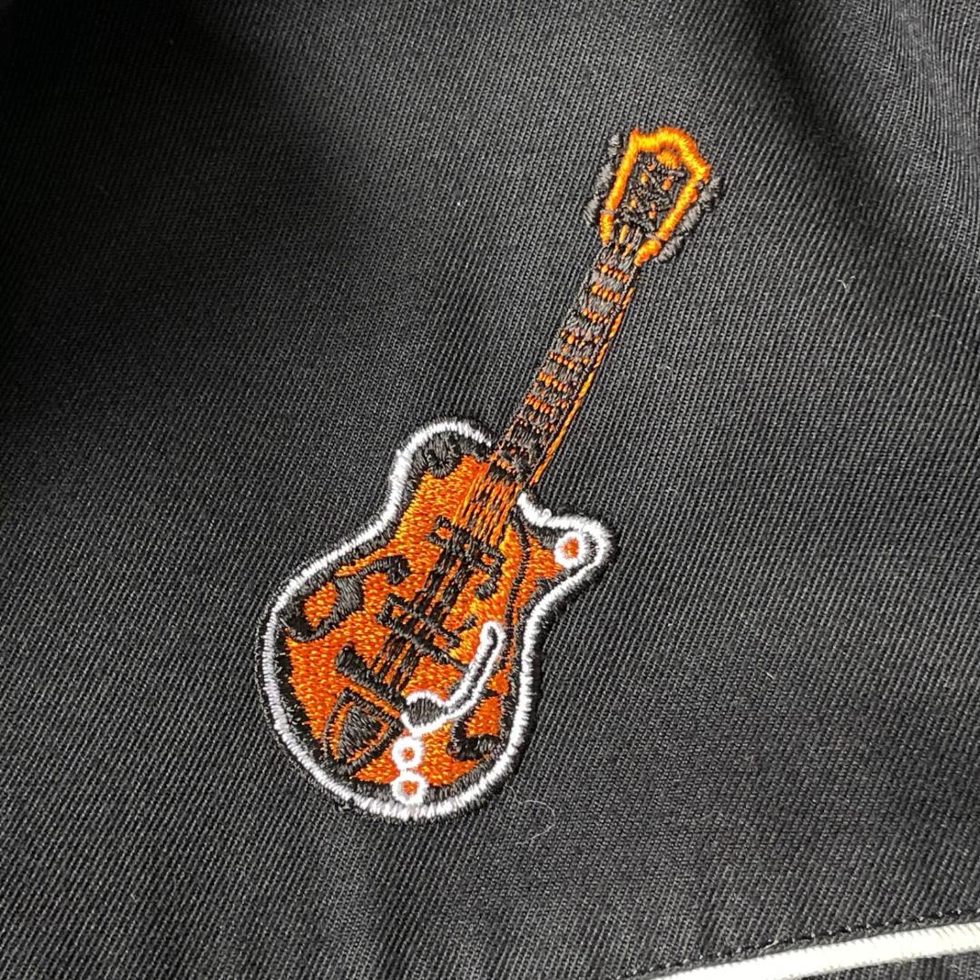 SLAPPIN ジャケット　ギター刺繍　ロカビリー　ロックンロール　ブラック