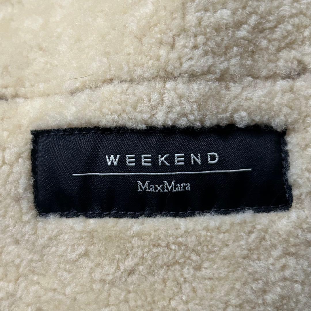 希少本革 MAXMARA リアル ムートンコート ボア キャメル スタンドカラー