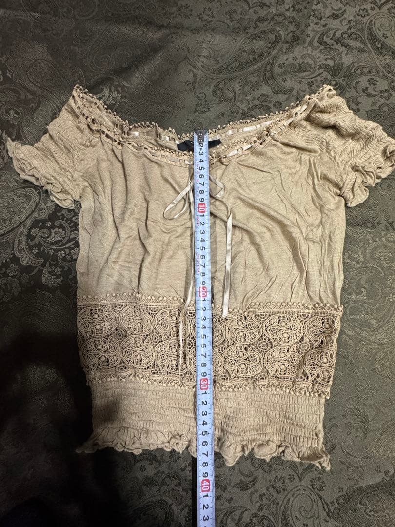 GUCCI ベージュ オフショルダー Tシャツ XS