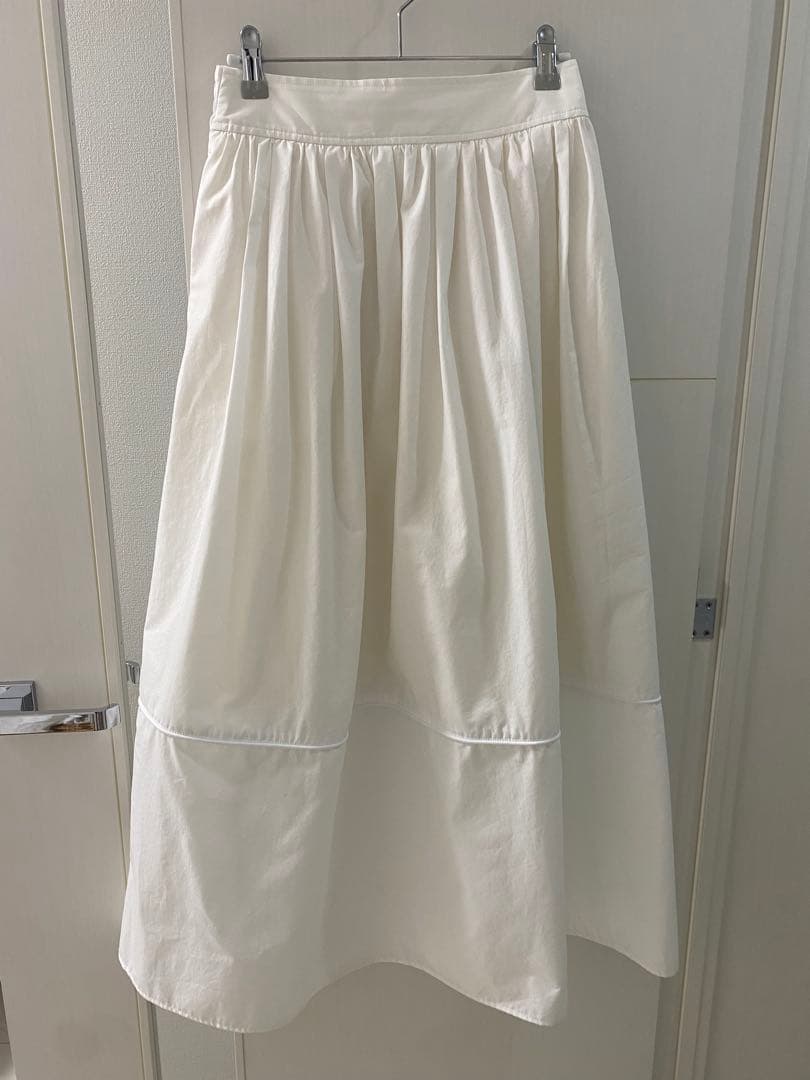 【美品】MACPHEE クリスピータフタ ギャザーマキシスカート