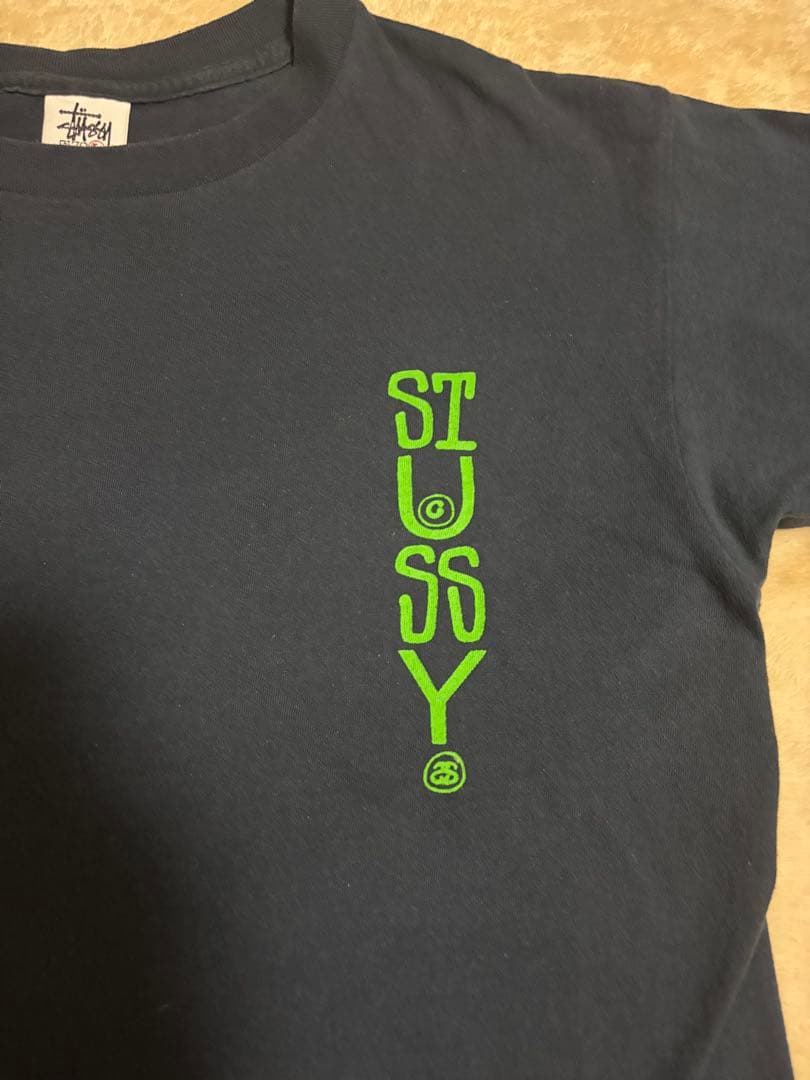 STUSSY ネイビー Tシャツ Lサイズ ストゥーシー ステューシー USA