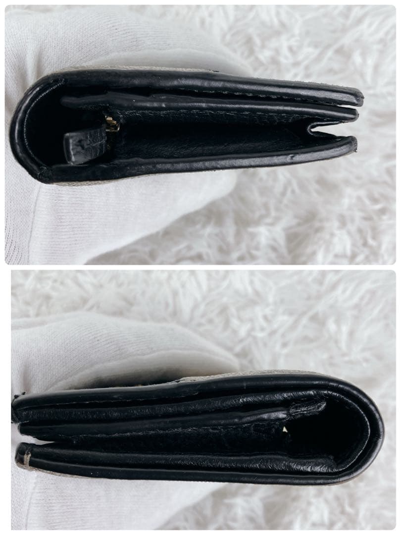 美品✨GUCCI グッチ 二つ折り財布 GGマーモント　GGスプリーム　黒