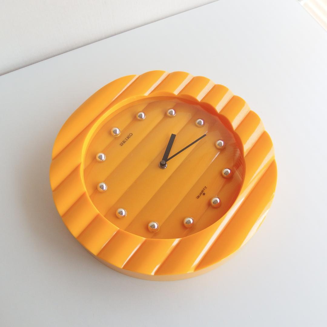 SEIKO イエローの掛け時計 70s スペースエイジ