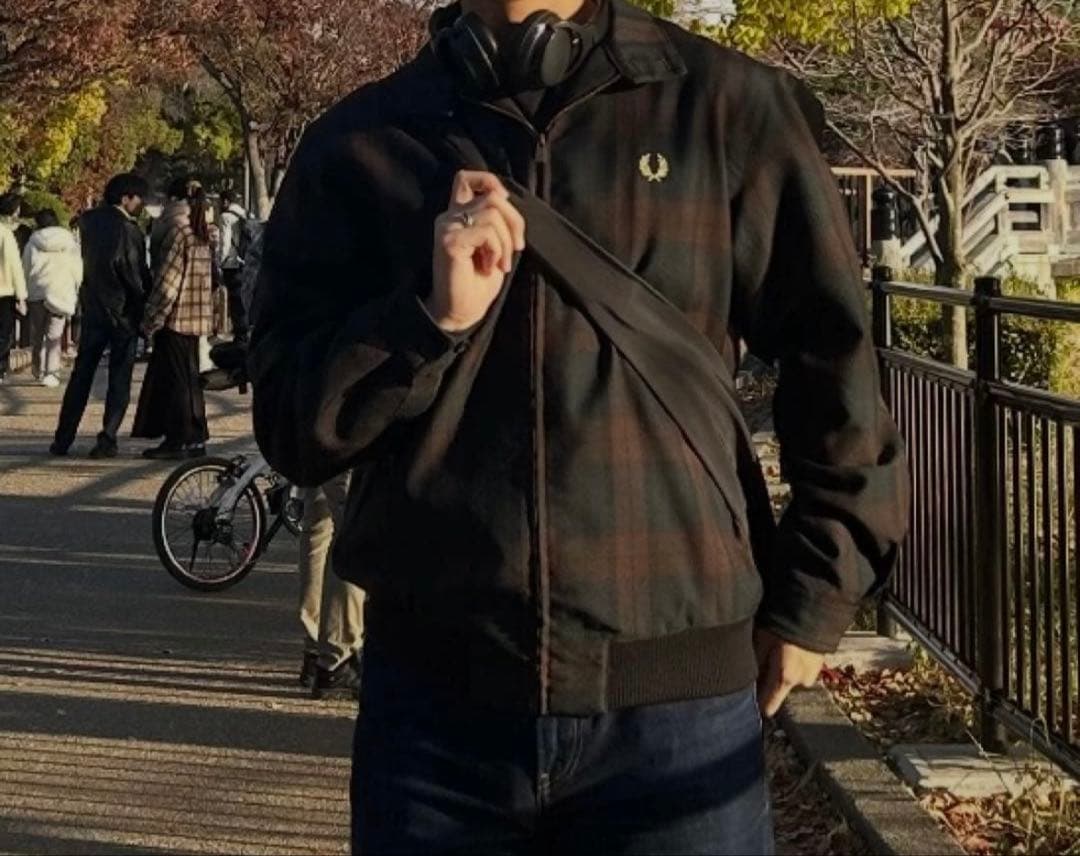 フレッドペリー Fredperry チェック　ハリントンジャケット