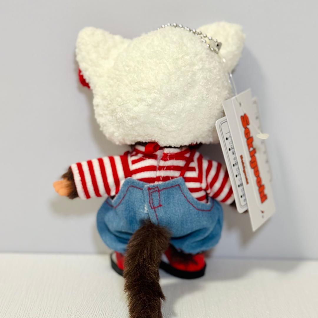 新品 モンチッチ キーチェーン 女の子 SSサイズ お洋服セット付き