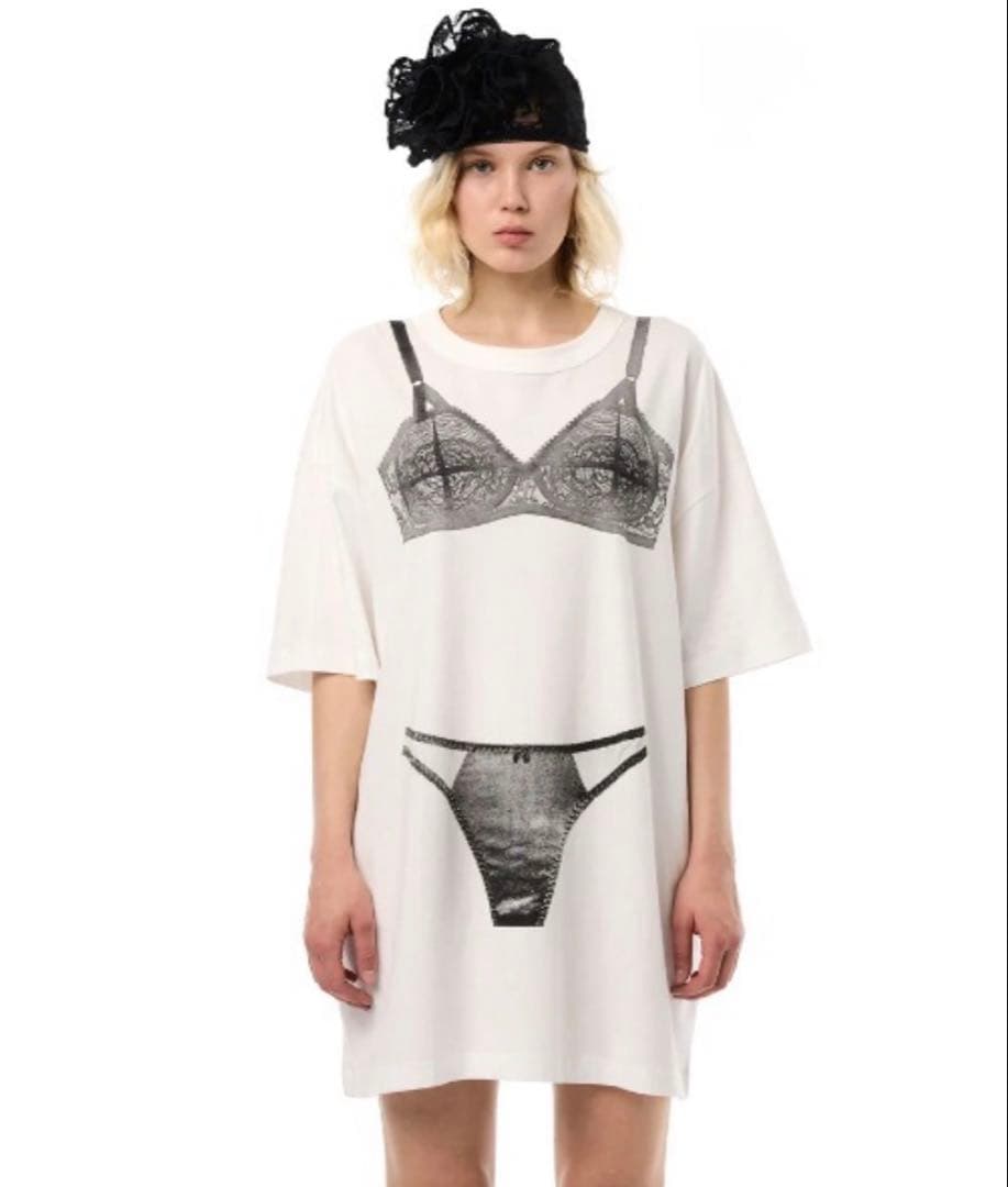 新品 VAQUERA ランジェリーTシャツ XS オーバーサイズ
