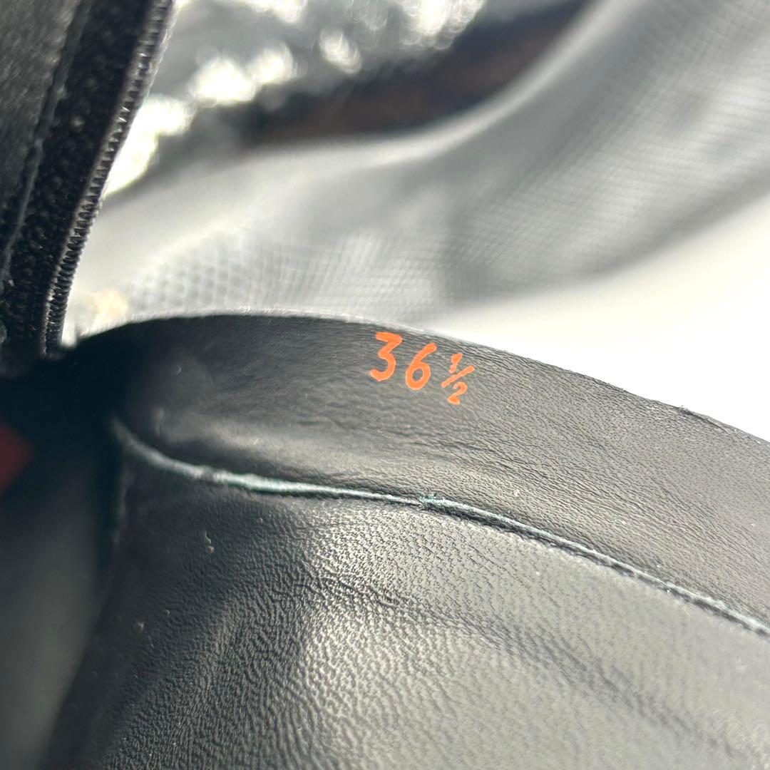 PRADA プラダ パテントブーツ レザー ブラック 36 1/2