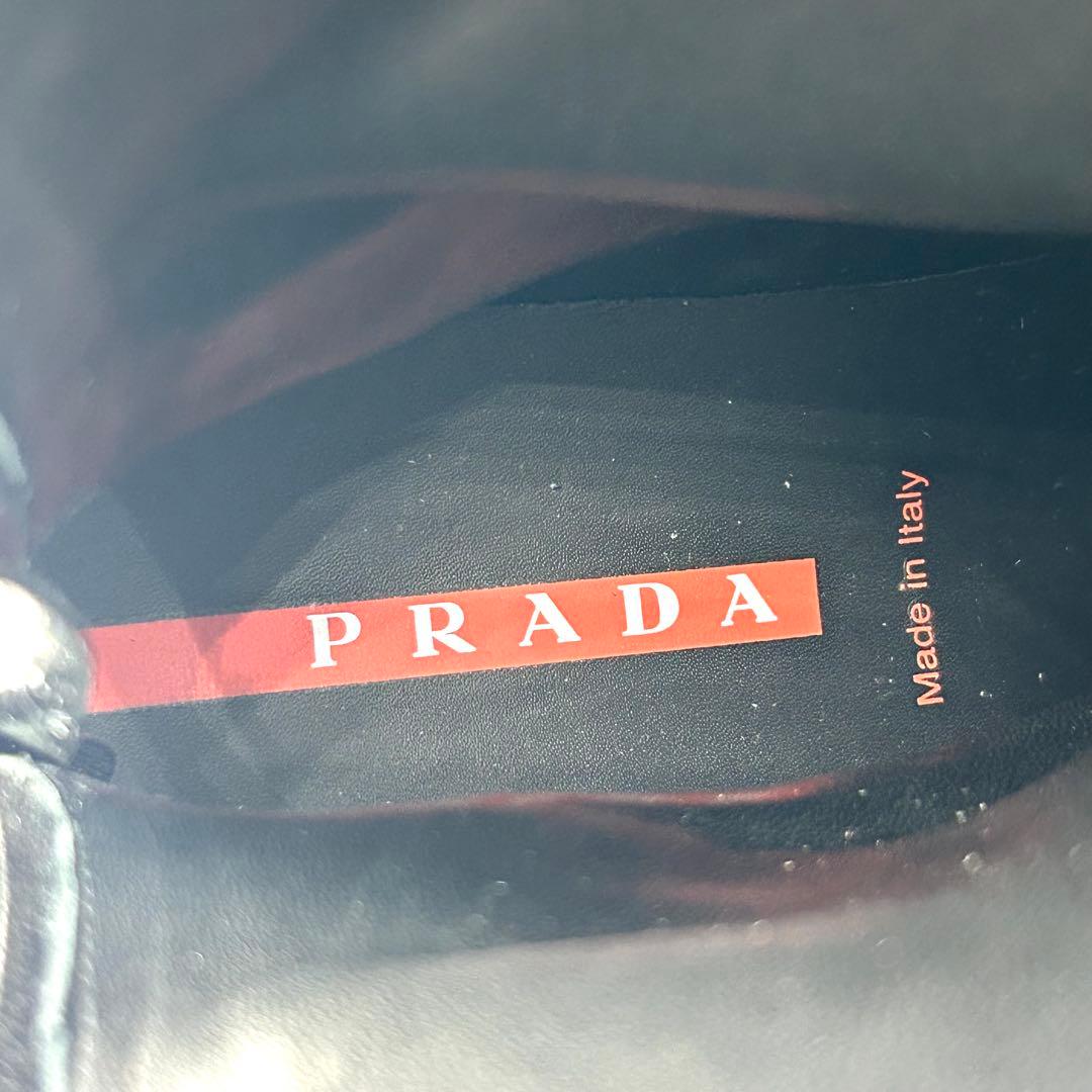 PRADA プラダ パテントブーツ レザー ブラック 36 1/2