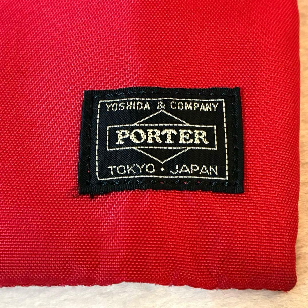 【極美品】PORTER ポーター サコッシュ ショルダーバッグ レッド 日本製