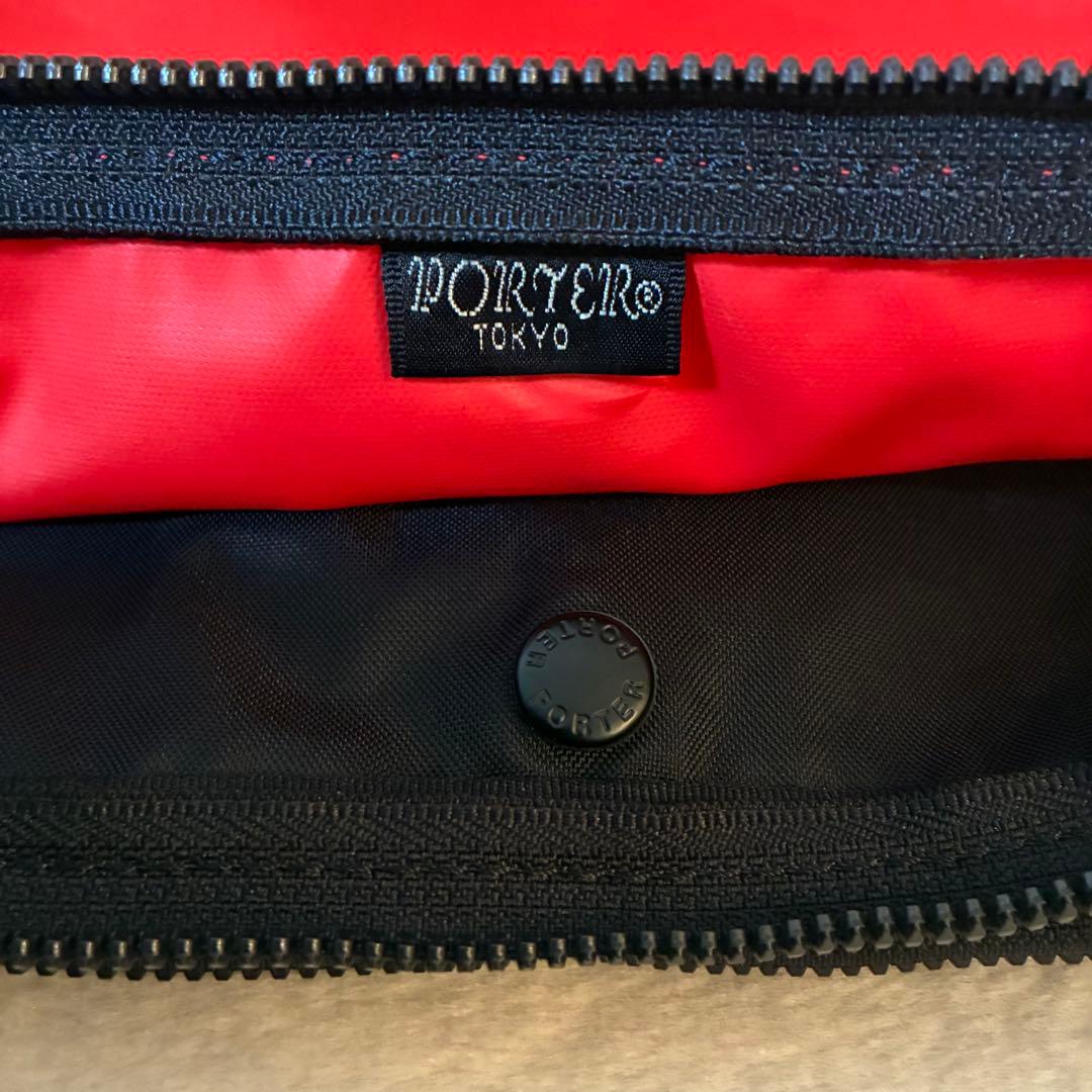 【極美品】PORTER ポーター サコッシュ ショルダーバッグ レッド 日本製