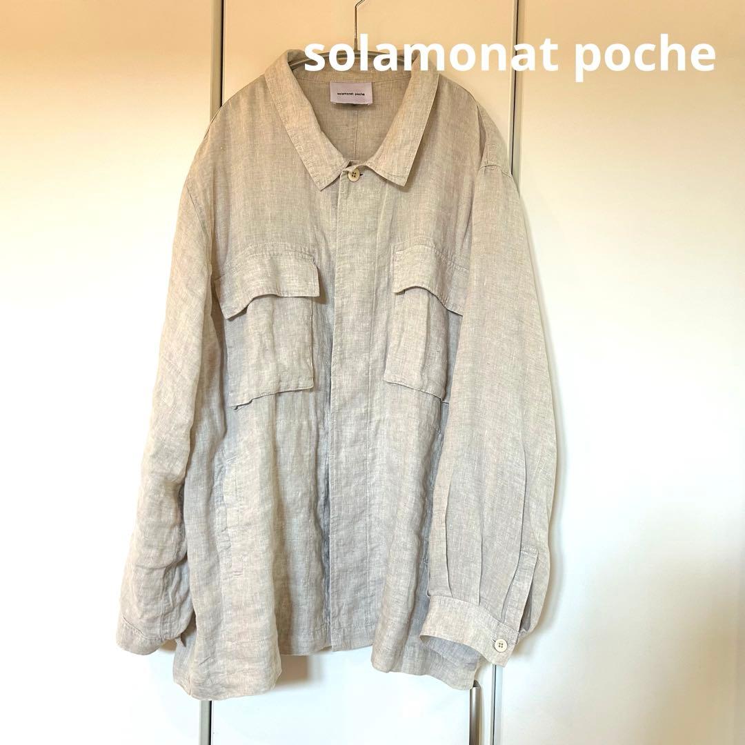【solamonat poche】ソラモナリネンキャンバスミリタリージャケット