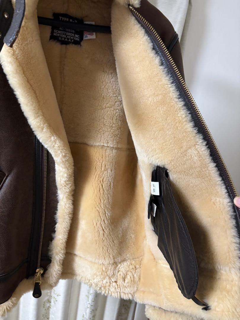 【美品】schott 257s b-3 サイズ36