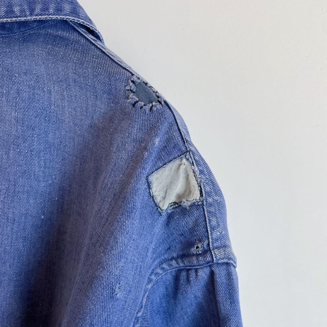 フレンチワークジャケット　French work jacket フェード　ボロ
