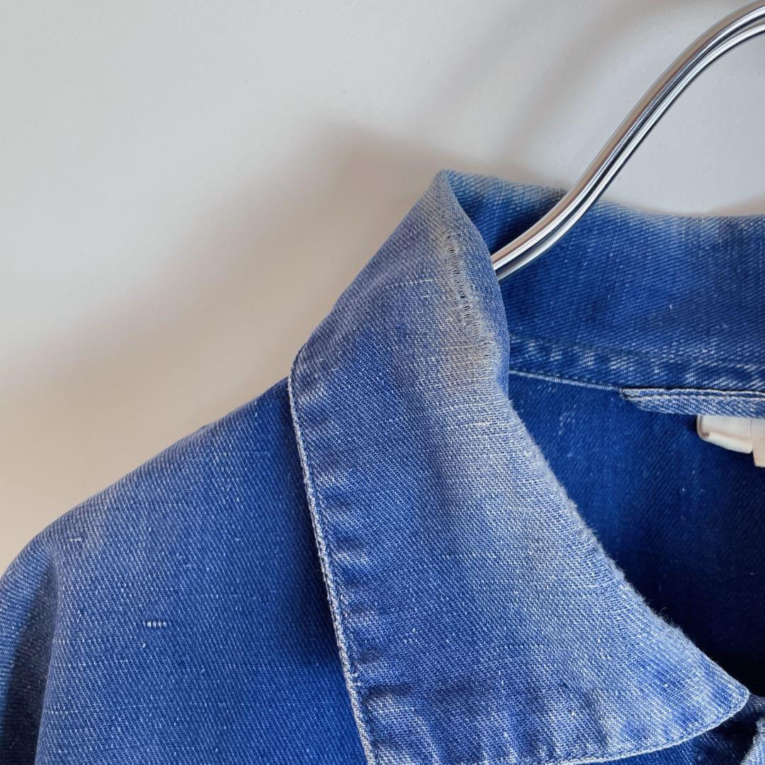 フレンチワークジャケット　French work jacket フェード　ボロ