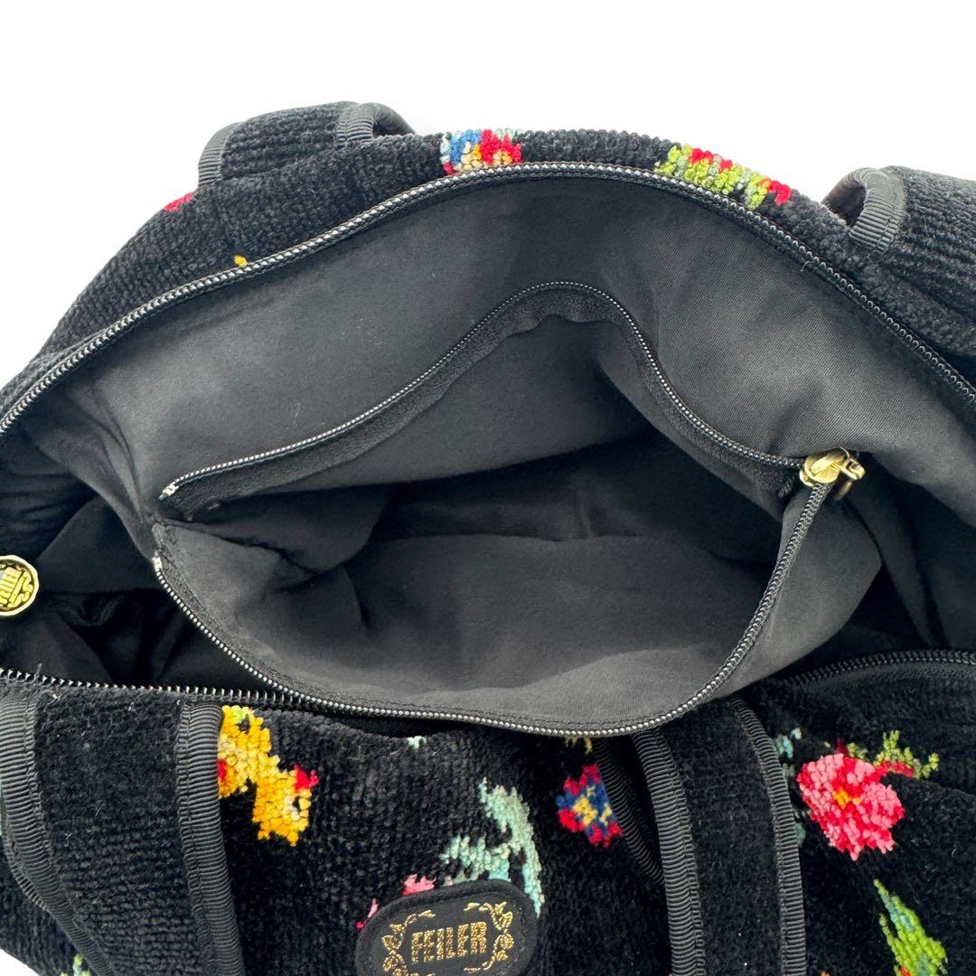 美品　FEILER フェイラー ハイジ ボストンバッグ　シェニール織