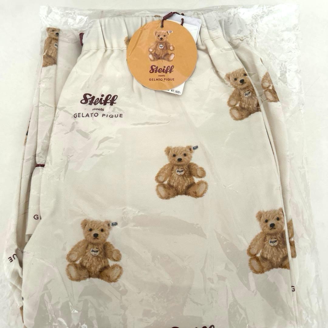 ジェラートピケ❤️シュタイフ上下セット❤️オフホワイト Steiff❤️新品、未開封