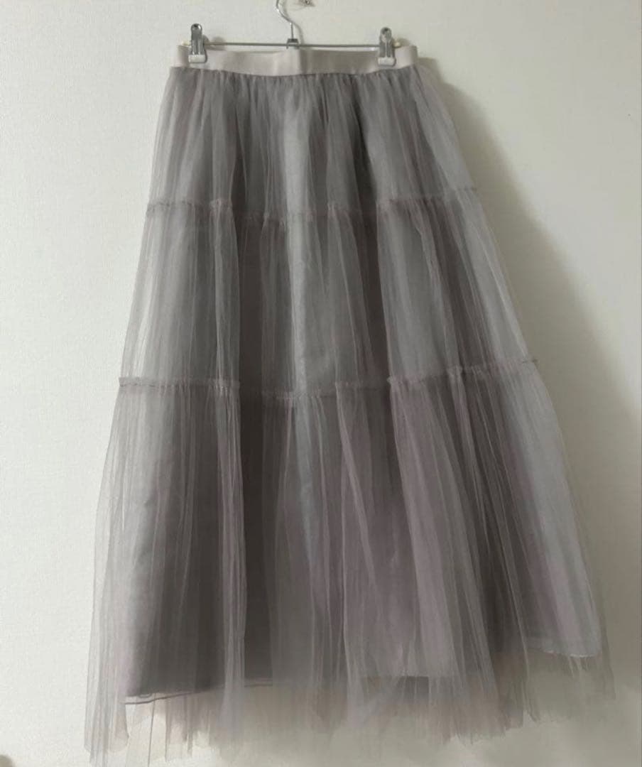 ‼︎【Whim Gazette】美品 チュールスカート グレー
