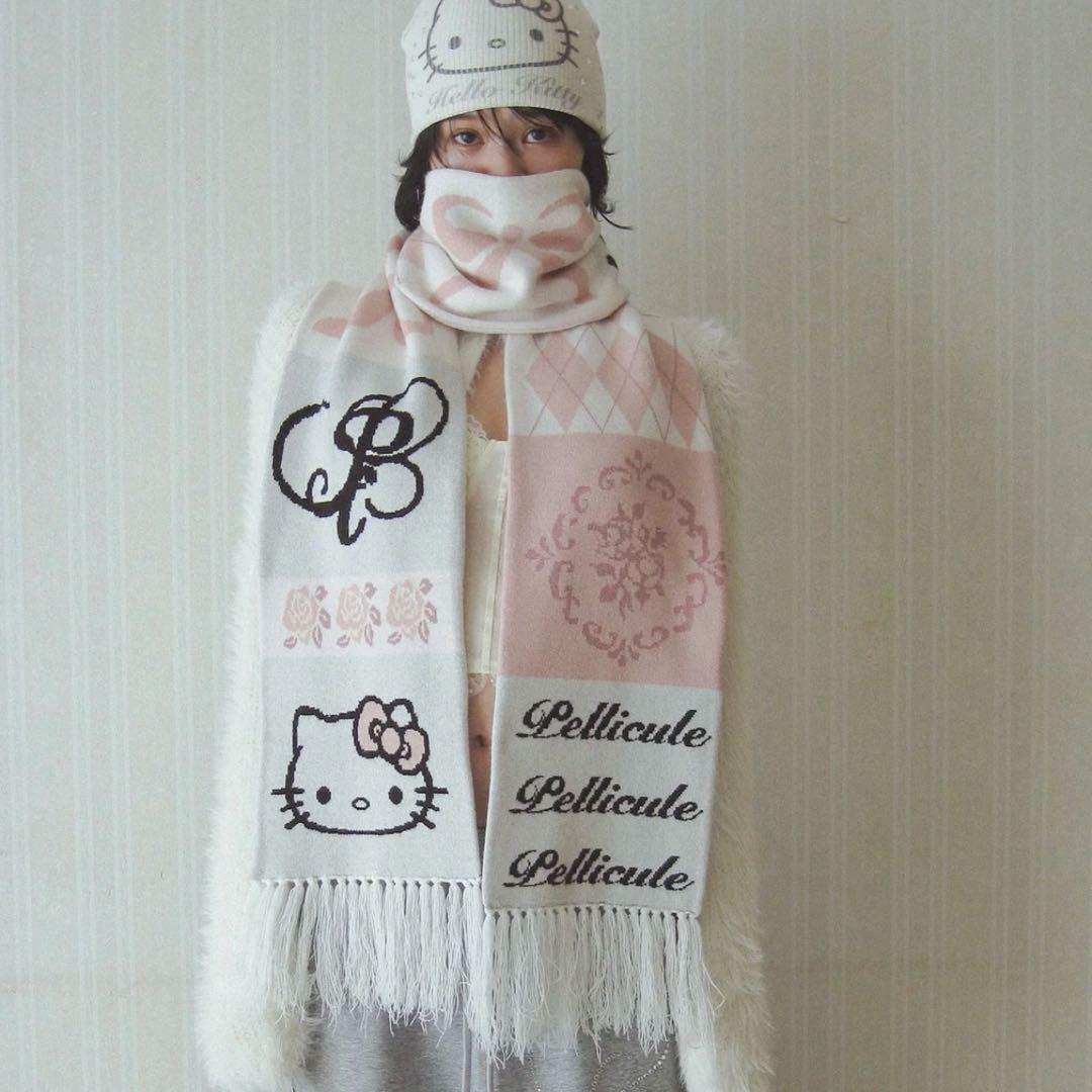 pelliculeペリキュールHELLOKITTY knitmuffler