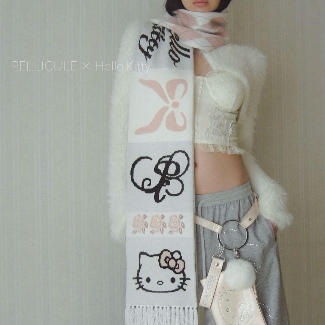 pelliculeペリキュールHELLOKITTY knitmuffler